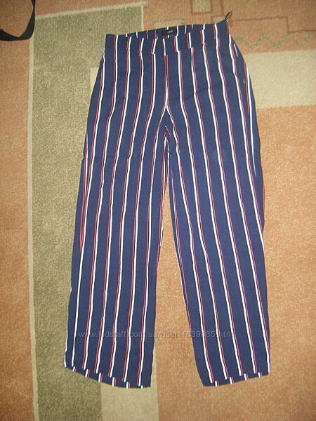 Шикарные брюки палаццо в полоску, размер 14R - М - 48