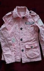 Курточка-пиджачек из розовой джинсовой ткани