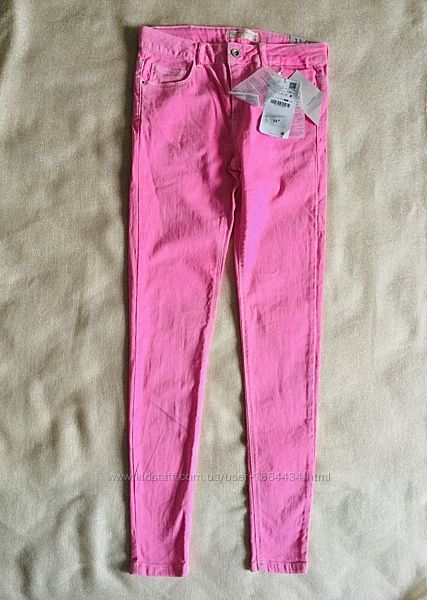 Испания Стильные джинсы. Скини ZARA Girls Casual Collection неонового цвета