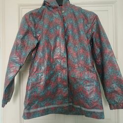 Курточка дождевик, ветровка на флисе Pocopiano 152 см