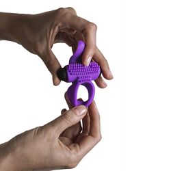 Эрекционное вибро кольцо и для клитора Adrien Lastic Bullet Lastic Ring