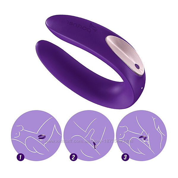 Вибратор для парных суперогразмов Satisfyer Double Plus, клитор и точка G