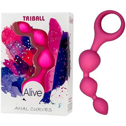 Анальные шарики с разными диаметрами Alive Triball, силикон