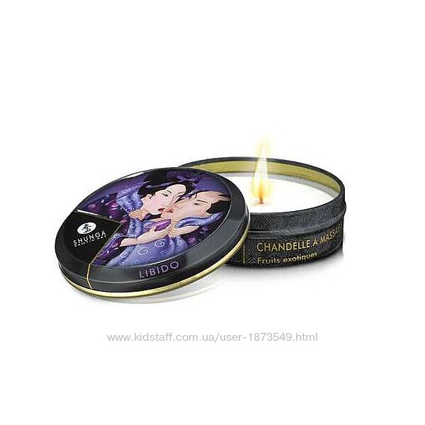 Массажная свеча Shunga Mini Massage Candle 30 мл в ассортименте с афродизиа
