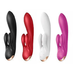 Смарт вибратор кролик с двойным отростком для клитора Satisfyer Double Flex