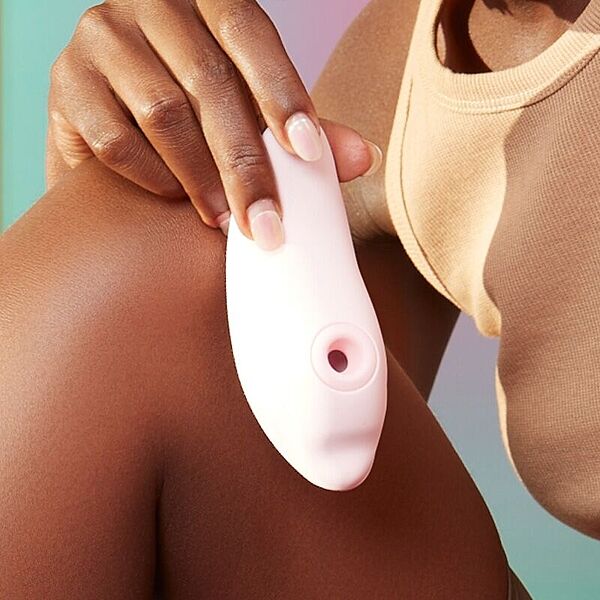 Вибратор и вакуумный стимулятор CuteVibe Heidi, голубой, розовый