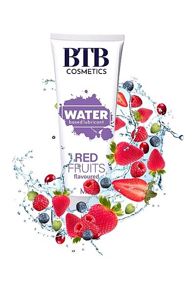 Змазка на водній основі BTB FLAVORED, 5 фруктових ароматів, 100мл