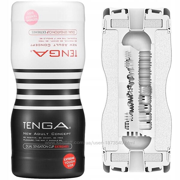 Мастурбатор Tenga Dual Sensation Cup EXTREMES, 2в1 ніжно та жорстко