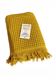 Вафельний рушник - бавовна- для ванної, готелів, спа - XXL 90х180 см Жовтий