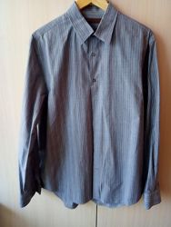 Рубашка Perry Ellys для офиса стильная полоска размер L или 50 ворот 42см