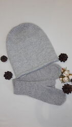 Комплект вязаний шапка  рукавички
