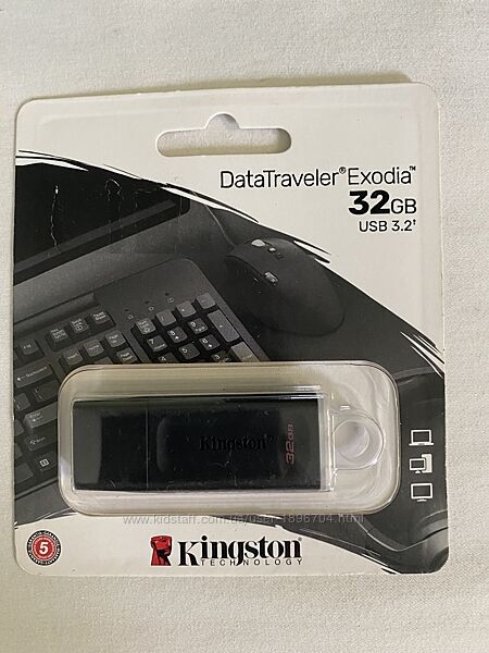 Флеш-накопичувач USB3.2 32GB Kingston DataTraveler Exodia Black