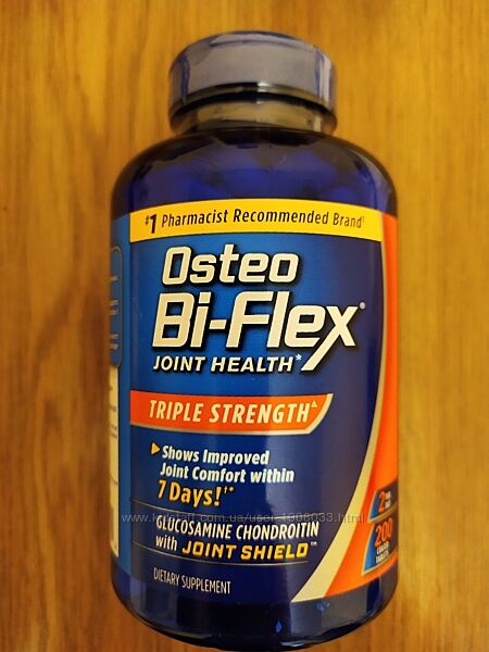 Остео Бі-флекс 200 каплетів, глюкозамін, хондроїтин, мсм, США