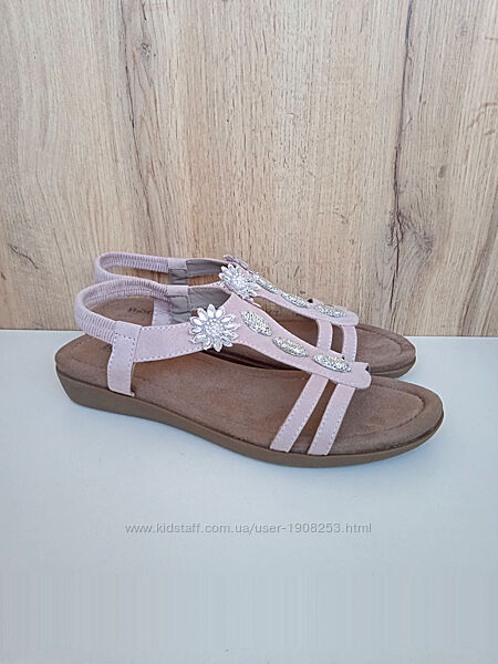 Зручні німецькі нові босоніжки, жіночі сандалі рожеві з коричневим, р 39-40