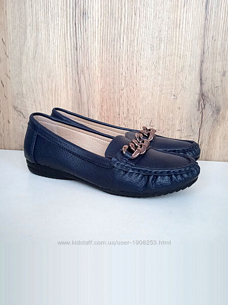Нові ортопедичні туфлі, жіночі мокасини, демі лофери сині, весна осінь, 37