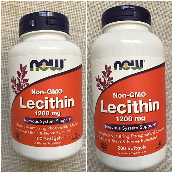 Now Foods , Лецитин ,1200mg,100капсул в наличии