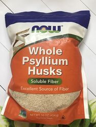 Псиллиум , Now Foods , Цельная оболочка семян подорожника , клетчатка 