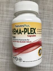 Hema-Plex , комплекс витаминов с железом , Natures Plus , 60 шт, 