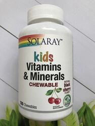 Витамины и минералы для детей , Solaray , вишня , 120 шт , детские витамины