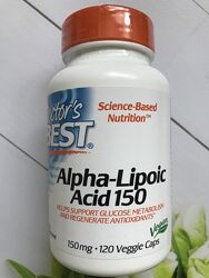 Альфа-липоевая кислота , 150 mg , Doctors Best , Alpha-Lipoic Acid , 120шт