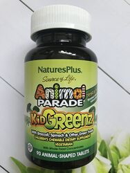 Animal Parade , Kid Greenz , смесь зелёных овощей для детей , 90 шт
