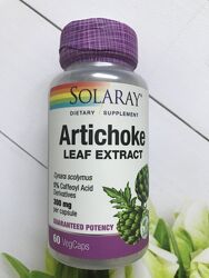 Solaray, Артишок , Экстракт из листьев артишока , 60 капсул