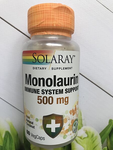 Solaray, Монолаурин , Monolaurin 500 mg , 60 капсул
