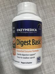 Enzymedica, Digest Basic, Ферменты , формула основных ферментов, 90 капсул