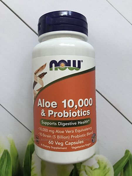 Пробиотики , Now Foods, Алое вера с пробиотиками