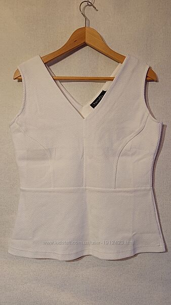 Женский топ белого цвета xl, наш 48-50р, блуза, блузка 