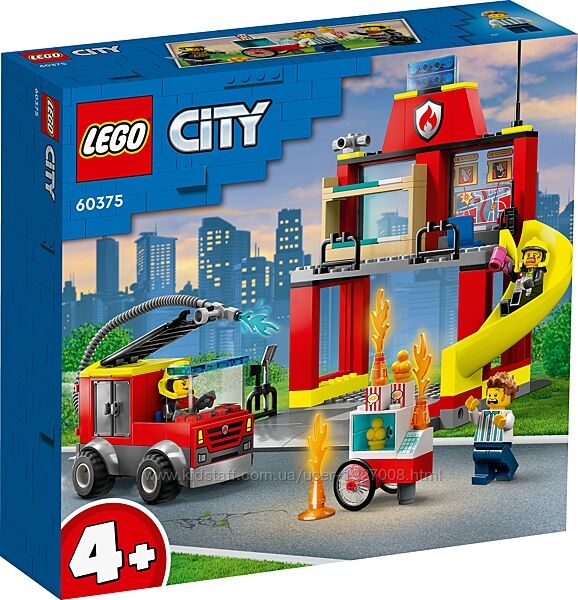 LEGO Сitу Пожарная часть и пожарная машина 60375