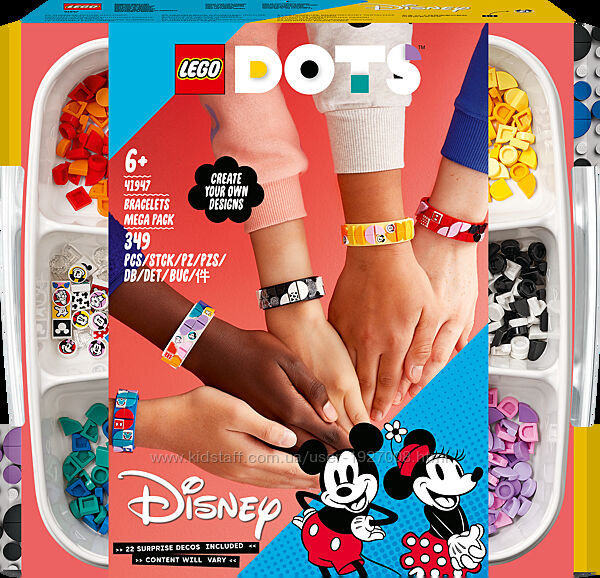 LEGO DOTS Большой набор браслетов Микки и его друзья 41947