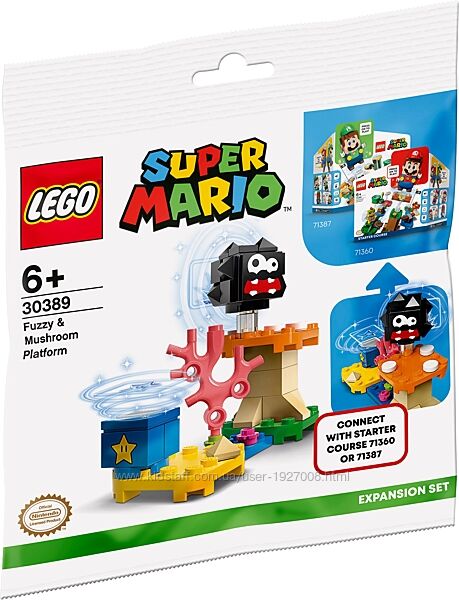 LEGO Super Mario Дополнительный набор Лохматик и гриб-платформа 30389