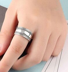 Кольцо мужское из нержавеющей стали с орнаментом диаметр 19.5-20 мм