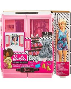 Шкаф кукла Барби и 15 аксессуаров Barbie Fashionistas Ultimate Closet