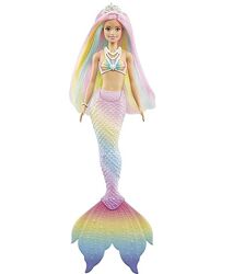 Кукла Барби русалка цветная игра GTF89 Barbie Dreamtopia Rainbow Magic Merm
