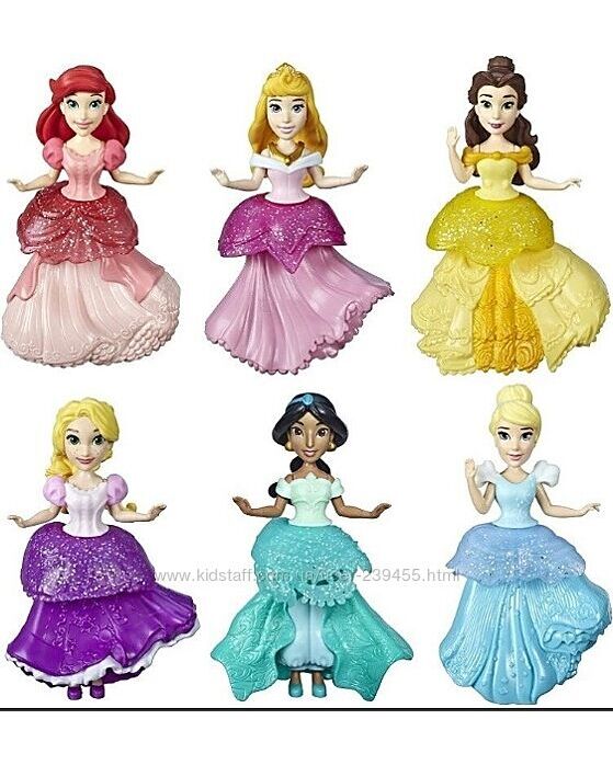 Набор принцесс с платьями клипс 6 штук Disney Princess Royal Clips