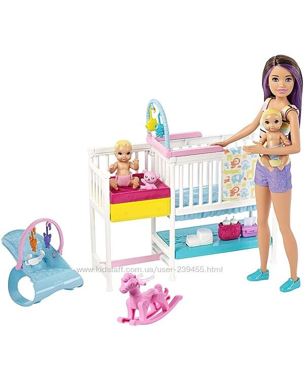 Барби Скиппер няня Детская комната Уход за малышами Barbie Nursery Skipper