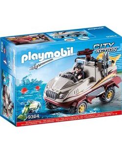 Конструктор плеймобил машина амфибия PLAYMOBIL City Action 9364 Amphibious