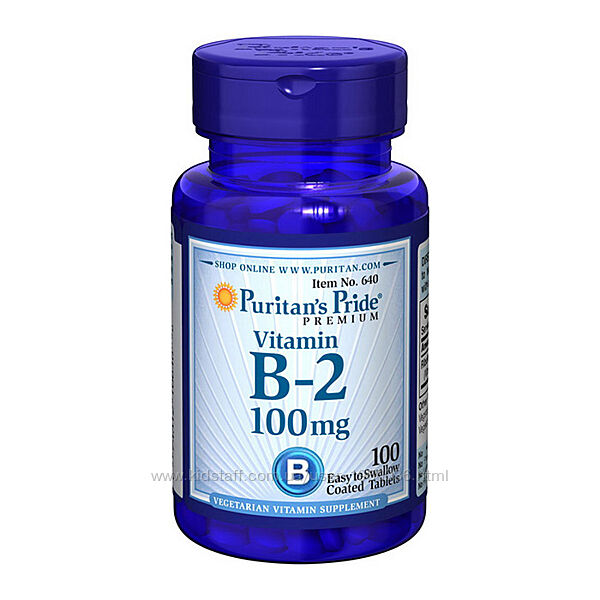 Рибофлавін вітамін B2 Vitamin B-2 100 mg від Puritan&acutes Pride