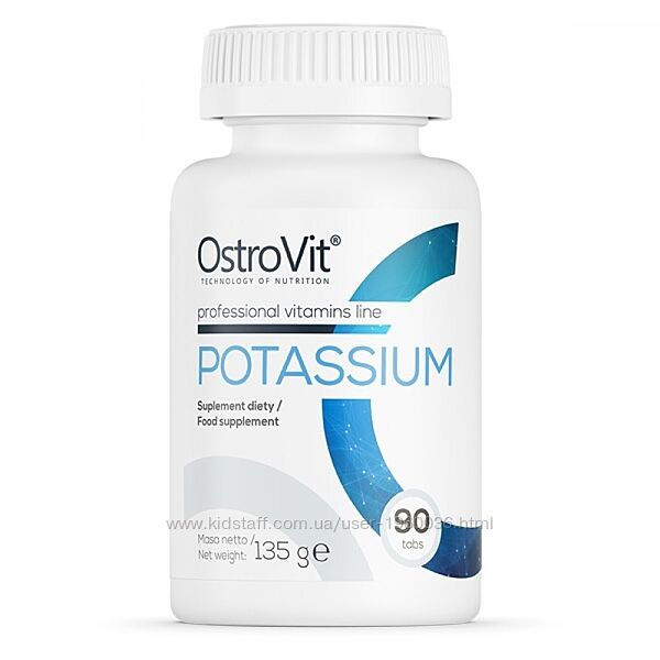 OstroVit Potassium 90 таблеток, калий.