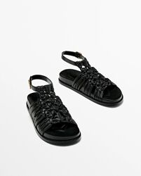 Босоніжки, босоножки, кожа, Massimo Dutti 