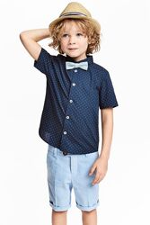 Рубашка темно синяя для мальчика рост 116 H&M
