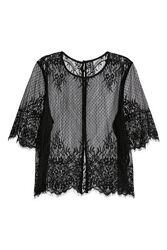 Кружевная блузка H&M черная женская 0605892001