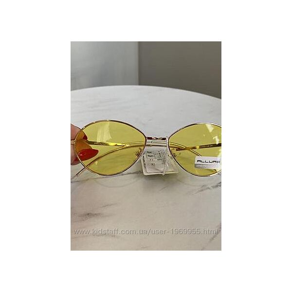 Женские солнцезащитные очки Allure, винтажные, желтые