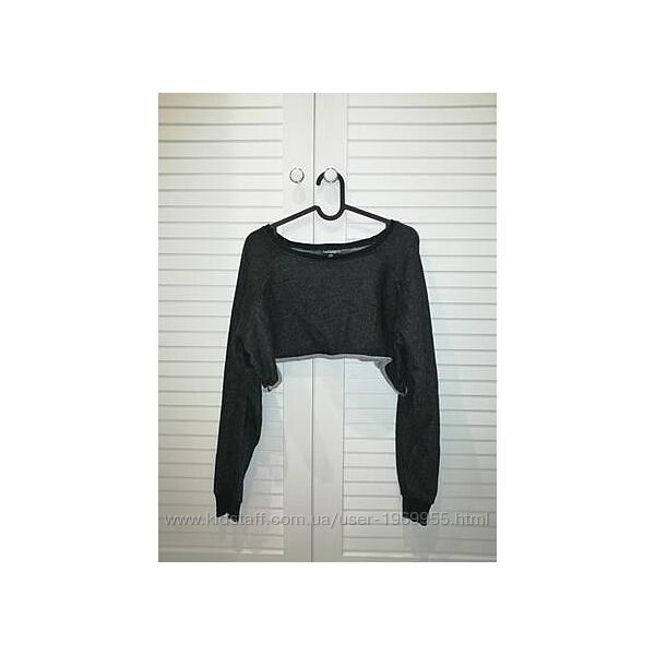 Топ женский серый с длинным рукавом topshop