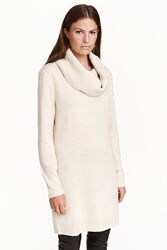 Джемпер, туніка, сукня жіноча вязана H&M 0128942 М Молочна