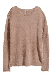 Джемпер, светр жіночий H&M 0532877 S, М Темно-бежевий