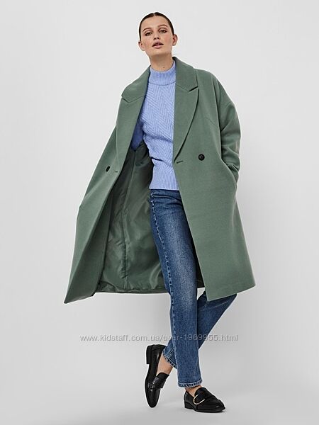 Пальто жіноче оверсайз vero moda 10252013 m оливковий