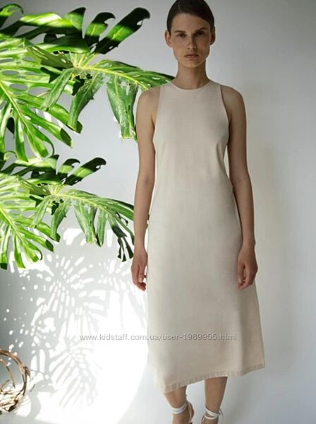 Сукня міді жіноча zara 4174/328/710 s молочна